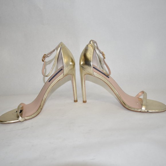 $450 Stuart Weitzman Nudistsong Sandal HEEL leather heels 10.5 (SE28) - Picture 3 of 8